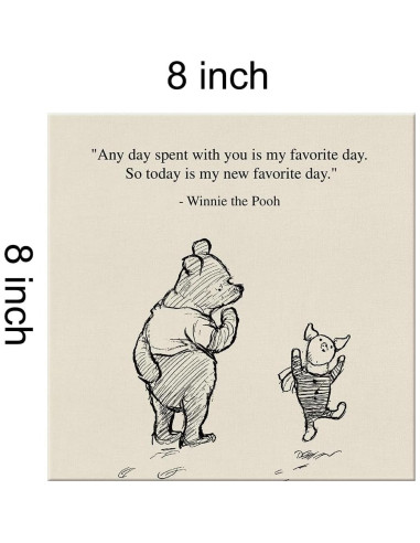 Cuadro Decorativo Winnie the Pooh 20x20 cm Lienzo Dolimifa