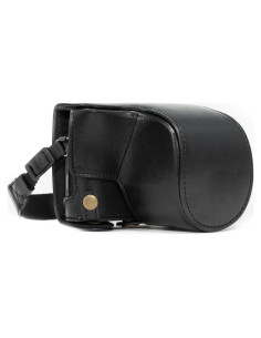 Funda de cámara de cuero MegaGear Ever Ready para Panasonic Lumix DC-GX850, DMC-GF7, DMC-GF8, DC-GX800, DC-GF9