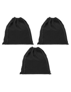 Bolsas de Terciopelo PATIKIL 36x36 cm, Paquete de 3, Negro