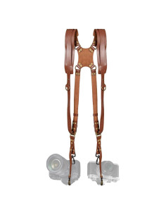 Arnés de Doble Cámara JUSTHERE para Fotógrafos - Correa de Cuero