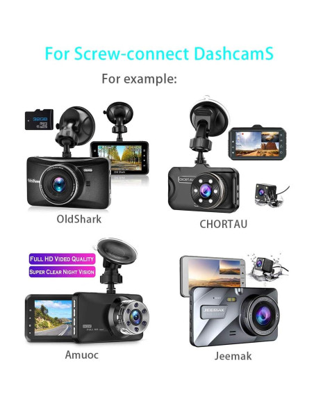 Soporte de Ventosa para Cámara de Tablero Glucrean 2 Piezas