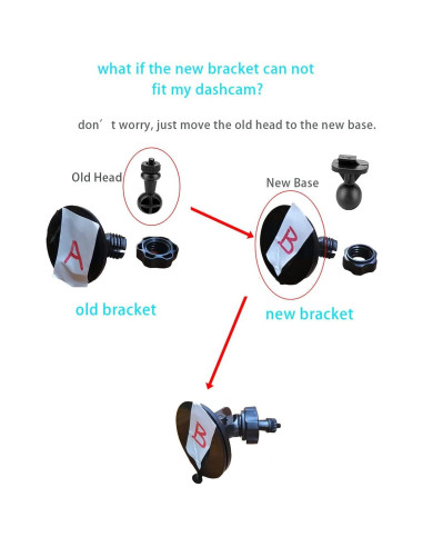 Soporte de Ventosa para Cámara de Tablero Glucrean 2 Piezas