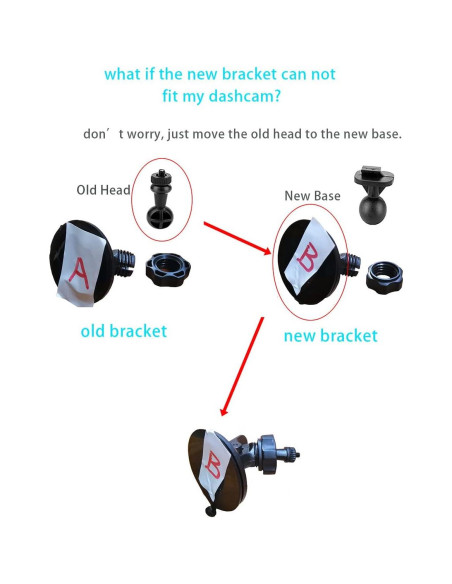 Soporte de Ventosa para Cámara de Tablero Glucrean 2 Piezas