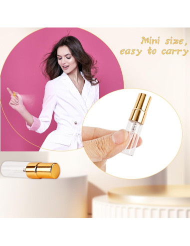 50 Piezas Atomizador de Vidrio 3ml Norcoin Dorado Recargable