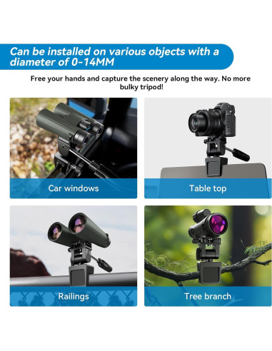 Soporte de Ventana de Coche APEXEL Ajustable 360 para Prismáticos