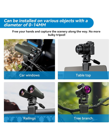 Soporte de Ventana de Coche APEXEL Ajustable 360 para Prismáticos