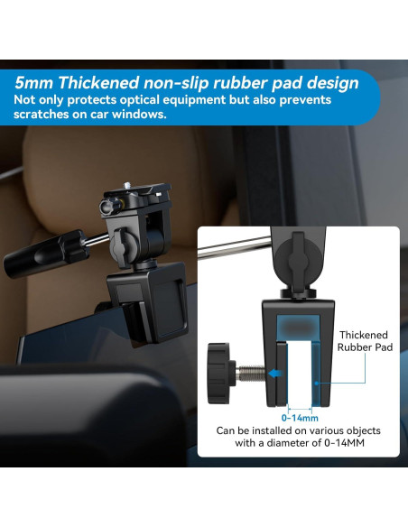 Soporte de Ventana de Coche APEXEL Ajustable 360 para Prismáticos