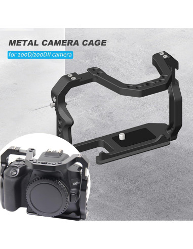 Jaula de cámara Gugxiom para 200D/200DII, aluminio, 38mm Arca