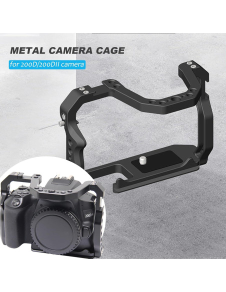 Jaula de cámara Gugxiom para 200D/200DII, aluminio, 38mm Arca