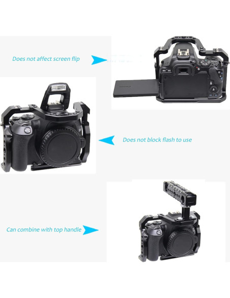 Jaula de cámara Gugxiom para 200D/200DII, aluminio, 38mm Arca