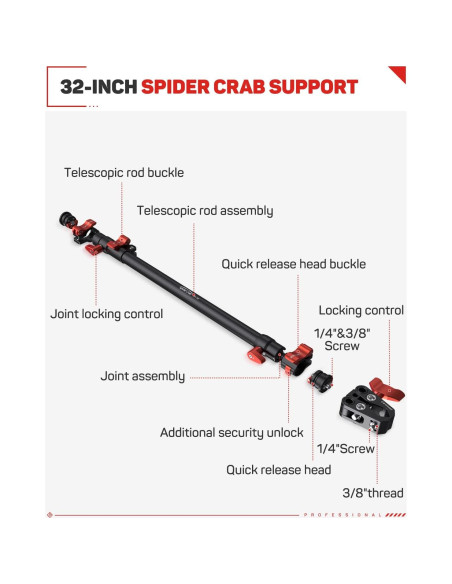 Brazo de Soporte Telescópico IFOOTAGE SA-32 para Cámara