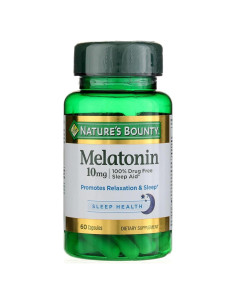 Melatonina Nature's Bounty 10mg 60 Cápsulas x2 - Sueño Tranquilo