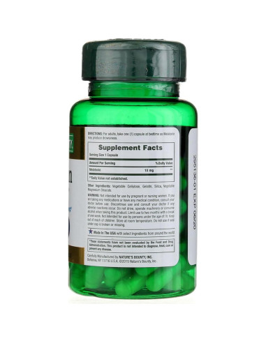 Melatonina Nature's Bounty 10mg 60 Cápsulas x2 - Sueño Tranquilo