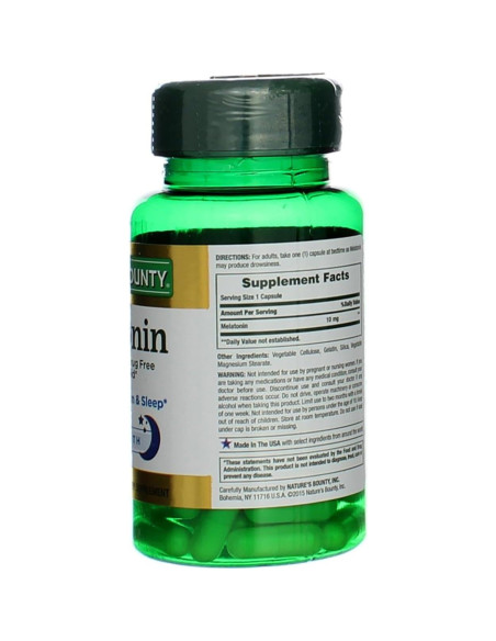 Melatonina Nature's Bounty 10mg 60 Cápsulas x2 - Sueño Tranquilo