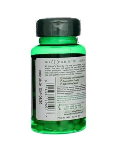 Melatonina Nature's Bounty 10mg 60 Cápsulas x2 - Sueño Tranquilo