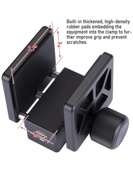 Soporte de trípode Zelnoox GS-3 con liberación rápida y riel Arca-Swiss