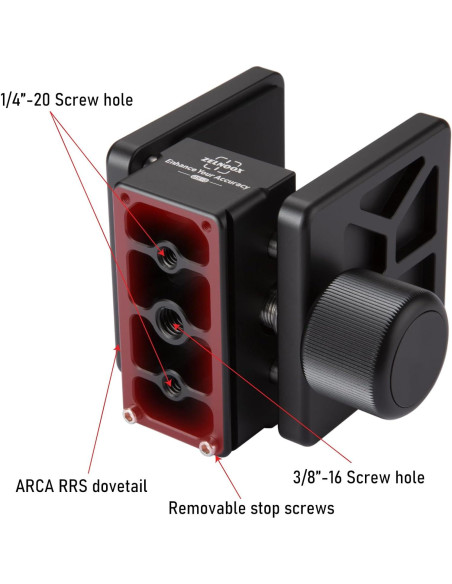 Soporte de trípode Zelnoox GS-3 con liberación rápida y riel Arca-Swiss