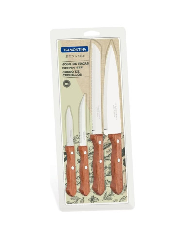 Juego de cuchillos de cocina Tramontina 4 piezas acero inoxidable