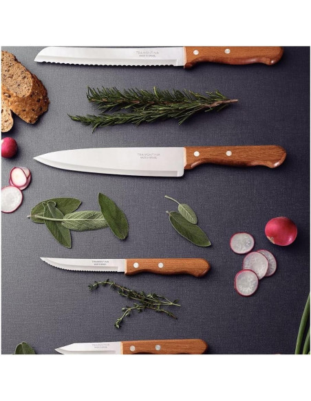 Juego de cuchillos de cocina Tramontina 4 piezas acero inoxidable
