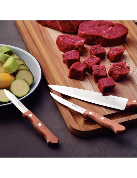 Juego de cuchillos de cocina Tramontina 4 piezas acero inoxidable