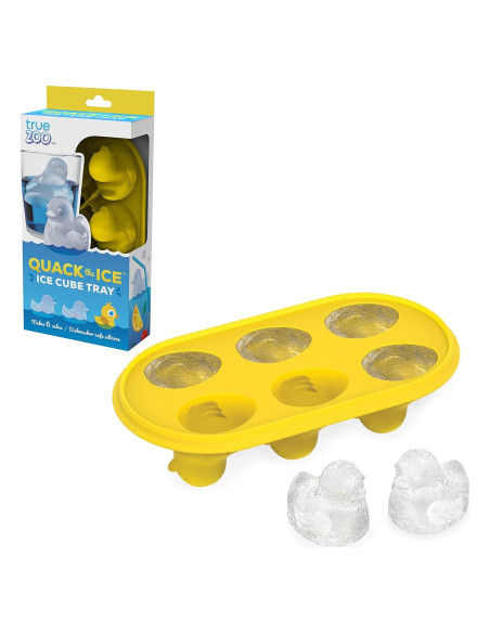 Molde de Hielo Pato Amarillo TrueZoo - Silicona, 6 Cubos
