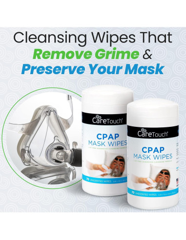Toallitas de Limpieza CPAP CareTouch - 140 Hojas Sin Fragancia