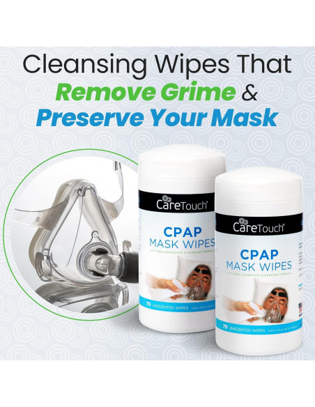 Toallitas de Limpieza CPAP CareTouch - 140 Hojas Sin Fragancia