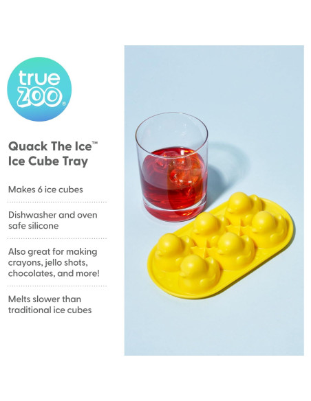 Molde de Hielo Pato Amarillo TrueZoo - Silicona, 6 Cubos