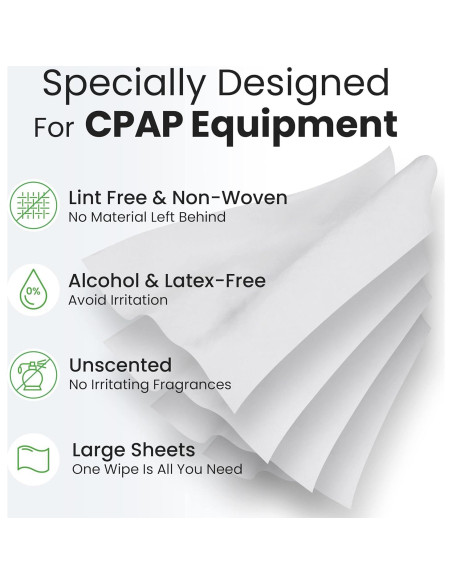 Toallitas de Limpieza CPAP CareTouch - 140 Hojas Sin Fragancia
