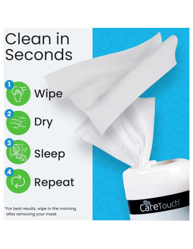 Toallitas de Limpieza CPAP CareTouch - 140 Hojas Sin Fragancia