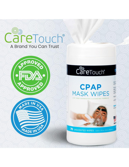Toallitas de Limpieza CPAP CareTouch - 140 Hojas Sin Fragancia