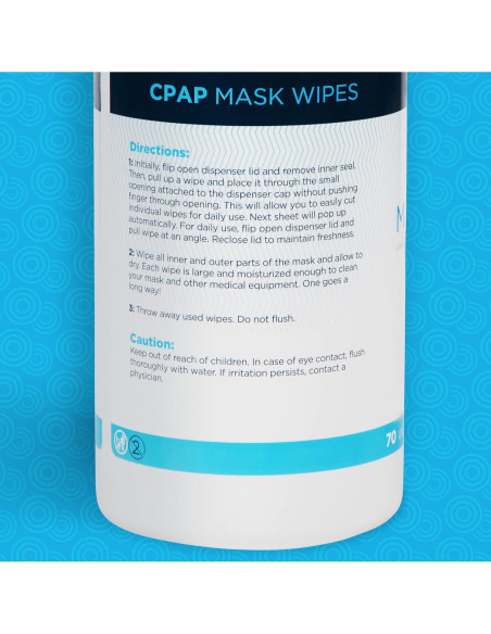 Toallitas de Limpieza CPAP CareTouch - 140 Hojas Sin Fragancia