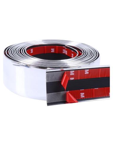 Moldura de Acero Inoxidable 50mm SBWLKJ Autoadhesiva Plata