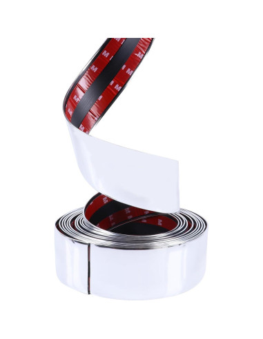 Moldura de Acero Inoxidable 50mm SBWLKJ Autoadhesiva Plata