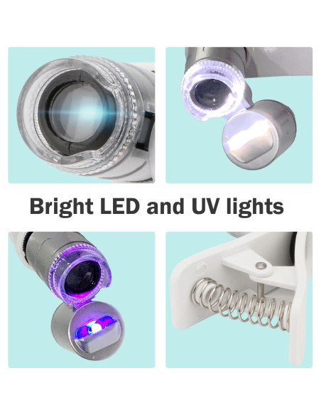 Lupa Clip-On Rongon 60X con LED y UV para Smartphones