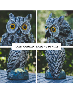 Estatua de Búho Galashield 25.4 cm para Ahuyentar Aves 2