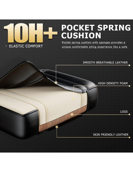 Silla Gamer Ntiibcuy con Masaje y Reposapiés - Negro