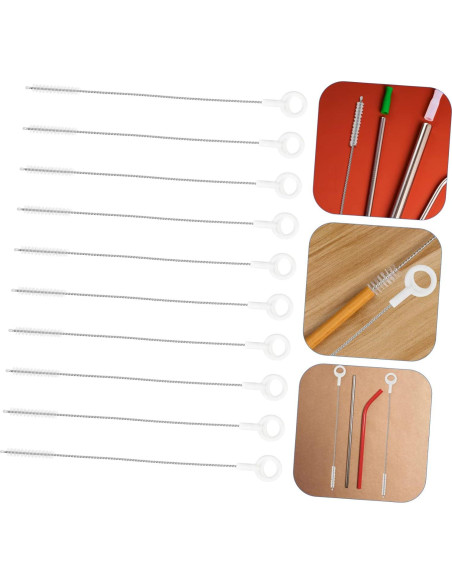 Cepillo de Paja Reutilizable BESPORTBLE 10 Piezas 18.5cm
