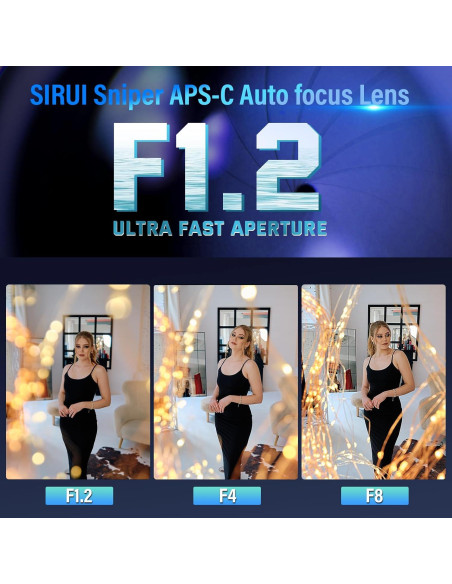 Juego de Lentes Autofocus SIRUI Sniper F1.2 para APS-C