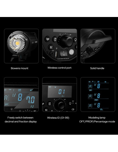 Flash Estudio Godox DP400IIIV 400Ws GN87 0.1-1s 2.4G