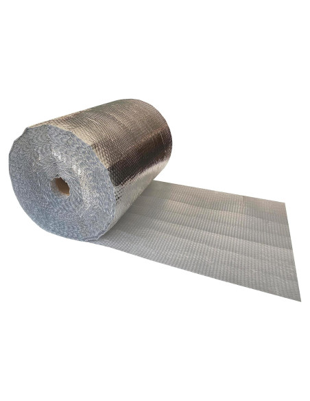 Rollo Aislante Térmico UBMOVE 61cm x 38.1m Burbuja Plata