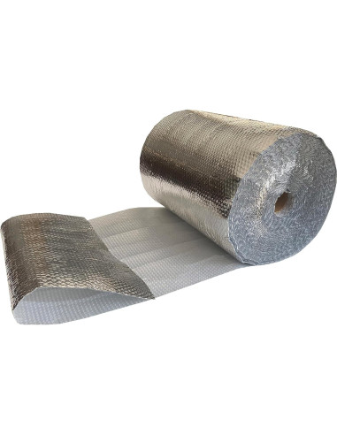 Rollo Aislante Térmico UBMOVE 61cm x 38.1m Burbuja Plata