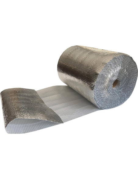 Rollo Aislante Térmico UBMOVE 61cm x 38.1m Burbuja Plata