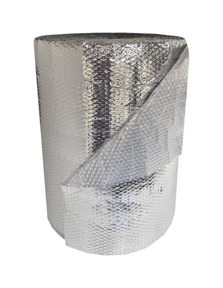 Rollo Aislante Térmico UBMOVE 61cm x 38.1m Burbuja Plata