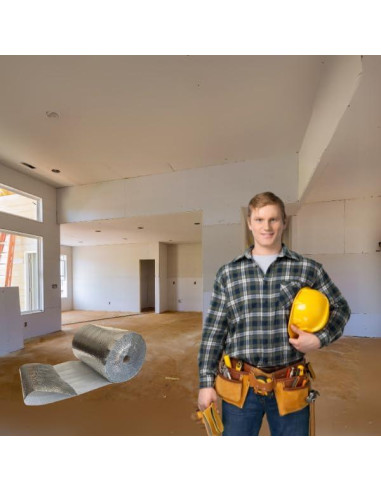 Rollo Aislante Térmico UBMOVE 61cm x 38.1m Burbuja Plata