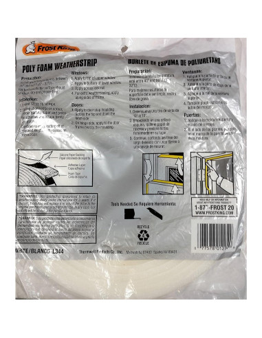 Cinta de Aislamiento de Espuma Polietileno Frost King 5.18m x 0.64cm