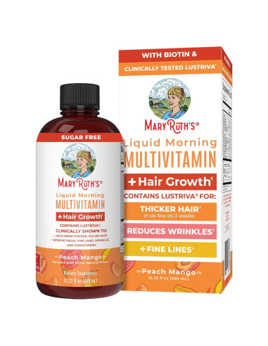 Multivitamínico Líquido MaryRuth 450ml | Biotina 10000mcg | Crecimiento Cabello
