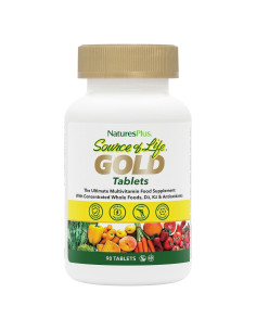 Natures Plus Fuente de Vida Oro Multivitamina 90 Tabletas D3 B12 K2