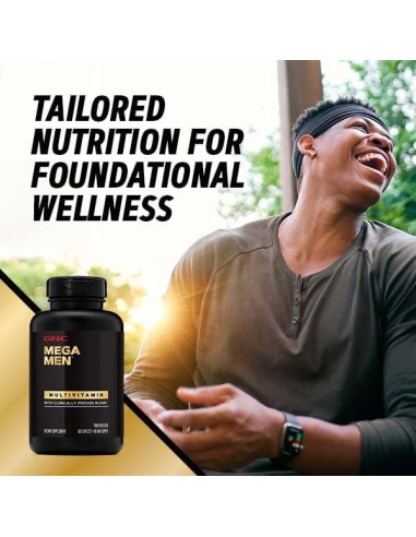 GNC Mega Men Multivitaminas 180 Tabletas - Soporte Energía e Inmunidad