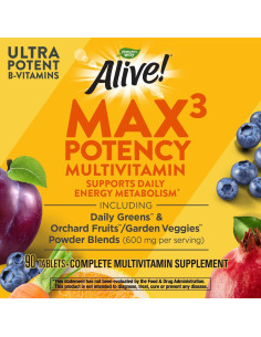 Tabletas Multivitamínicas Diarias Nature's Way Alive! 90 Unidades 2